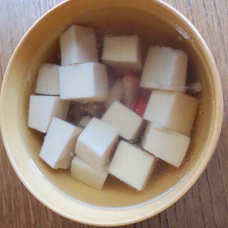 カニカマ卵豆腐のスープ